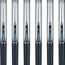 Pilot Precise V7 RT Refillable & Retractable Liquid Ink Rollerball Pens, Black Ink Pens, Fine Point (0.7 mm), 6-Pack - Ideal for School, Journaling, and Office Writing