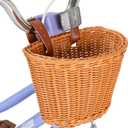 DRBIKE Kids Bike Basket for 12 14 16 18 inch Girls Bike Kid's Bicycle Baskets Front Handlebar Wicker Basket Kids Bicycle Accessories Brown