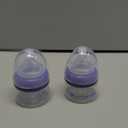 Lansinoh Anti-Colic Baby Bottles for Breastfeeding Babies, 2 Ounces, 2 Count, with 2 Extra Slow Newborn Flow Nipples, Size XS