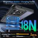 Hensinple Magnetic for Motorola Moto G Power 2026 Case, for Moto G Power 2025 Case with Screen Protector [Compatible with MagSafe], Translucent Slim Shockproof Protective Cases, Black