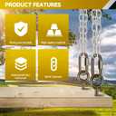 4Pcs 4.2” Quick Link Chain Connector, 2800lbs Capacity M12 Heavy Duty High Strength Giant Carabiners for Hammock, Swing, Camping, Fishing, Hiking