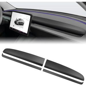 for Tesla Model Y & 3 Dashboard Cover Trim (Matte Carbon Fiber Pattern)