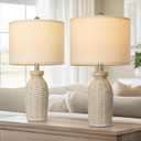 22.75" Table Lamps for Living Room Small Lamps for Bedroom Bedside Lamps Set of 2 Boho Lamps for Night Stands Nightstand Lamp Farmhouse Vintage Rustic Modern Side End Table Lamp Light Home Deco Gifts