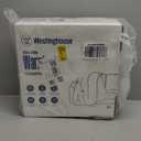 Westinghouse Heated Throw Blanket, Soft Flannel Sherpa Electric Throw with 6 Heating Levels & 2-10 Hours Auto Shut Off, Fast Heating & ETL Certification, Machine Washable, 50x60 Inch, Light Grey