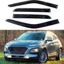 IG Window Visors Fit for 2018-2023 Hyundai Kona, Out-Channel Rain Guards Vent Wind Deflectors 4PC, Car Accessories for 18-23 Kona