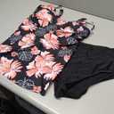 Aleumdr Women's Tankini Bathing Suit 2 Piece Tummy Control Swimsuit Scallop Trim Tankini Top with Bottom L