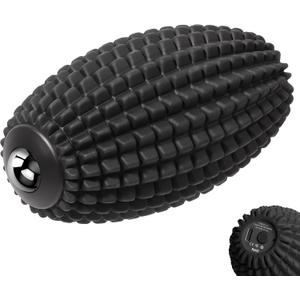 Vibrating Massage Ball for Full Body Relaxation, Silicone Trigger Point Massager Ball for Back, Neck, Foot, Muscle Recovery, Portable Rechargeable Massage Roller, 3 Vibration Modes (Black)