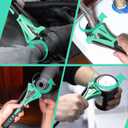 ValueMax 2-piece Strap Wrench Set, Adjustable Oil Filter Wrench with Max Diameter 4" (Small) and 6"(Large) for Shower Head Water Filter, Jar Opener Set, Green