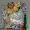 Spring Wildflower Flower Valance for Windows,Window Treatment Curtains Rod Pocket Sheer Small Short Valance for Kitchen Bathroom Laundry Basement,2 Panels,54Wx18L inch,Watercolor Eucalyptus Leaves (Green White9)