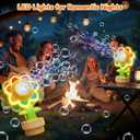 Yunaking Bubble Machine Wands Kids Toys: Remote Control Bubble Gun Rechargeable Bubbles LED Light Outdoor Toys for 3 4 5 6 7 8 Girl Boy Toddler Party Wedding, Gift for Birthday Easter Valentines Xmas