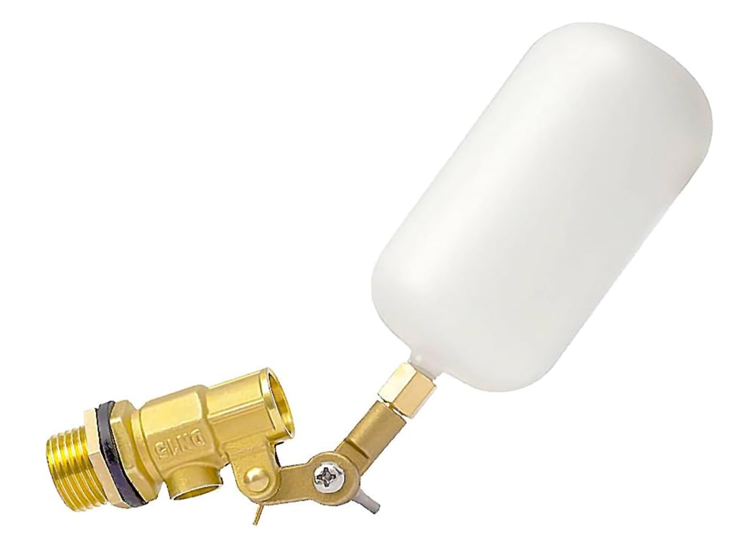 2PCS Float Valve 1/2 inch,Plastic Stable Water Float Ball Valve with Brass Valve and Adjustable Arm Automatic Fill for Livestock Water Trough, Aquariums, Hydroponics (1)