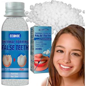 Fake Teeth Repair Kit, Provisional Fake Teeth Replacement Kit for Provisional Restoration 100% New 30Ml -1 Bottle