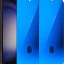 2 Pack Anti-Blue Privacy Tempered Glass for Samsung Galaxy S23 Plus/Galaxy S22 Plus Mirror Anti-Spy Screen Protector Anti-Peeping Film Electroplated Blue 6.6 inch