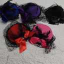 inSowni 5 Pieces Lace Feather Bow Fascinators Clip-on Tea Party Hats Flapper Headpieces Hair Accessories for Women Girls Teens