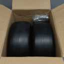 Suriwee 13x5.00-6 Flat Free Lawn Mower Tires and Wheels with 3/4" 5/8" 1/2" Bearings, Zero Turn Mower Front Tires, 3.25"-7" Center Hub (2 Pack,Yellow)