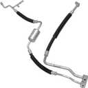 UAC HA 10409C A/C Manifold Hose Assembly, Silver/Black