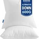 MIULEE Set of 2 Throw Pillow Inserts 20x20 Inches, 100% Virgin Filling Nowoven Pillow Inserts for Couch Sofa Living Room