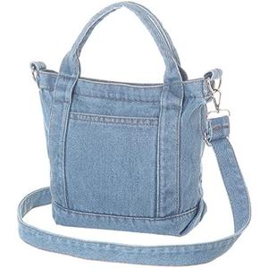 AOCINA Denim Purse Jean Tote Bag for Women Crossbody Shoulder Weekend Bags Denim Purses and Handbags for Women