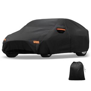 X AUTOHAUX Car Cover Outdoor Waterproof Sun Rain Snow Hail Protection with Left Side Door Zipper 210D-PU for Kia EV6