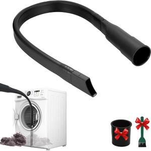 EZ SPARES Flexible Vacuum Crevice Attachment,Crevice Tool,25-inch Crevice Brush Tool Kit for Most 1-1/4" and 1-3/8"(32mm-35mm)Vacuum Hoses,Reach Deep Into Hidden Spaces(with An Adapter and Mini Brush)