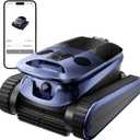 2026 Upgraded Lodoba SAT40 Robot Vacuum for Inground Pools, Replaceable Battery Cordless Robotic Pool Cleaner for Above Ground Pool up to 3,200 Sq.ft, 210-Min Runtime, Self-Parking