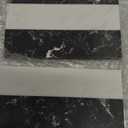 Patelai Marble Cutting Board for Kitchen Multi Purpose Striped Marble Board with Leather Tie 6 x 16 Serving Tray Stone Checkered Cutting for Kitchen Easy to Clean