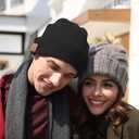 Bluetooth Beanie, Double-Layer Wool Lining Bluetooth Hat Beanie for Men/Women/Teens/Family, 20hrs Playing, Gift Packaging for Christmas Stocking Stuffers Thanksgiving (001-Black)