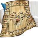 Tijuboni Horses Throw Blanket Horse Gifts for Girls Boys Women Men Kids Adults Soft Flannel Fleece Blanket for Couch Sofa Bed Home Decor 40"x50"