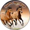 7.5x Inch Edible Cake Toppers Horse Themed Birthday Party Collection of Edible Cake Decorations