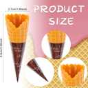 30 Pcs Mini Realistic Artificial Ice Cream Cone Adorable Ice Cream Cone Pretend Play Food Dollhouse Refrigerator Supplies Simulation Cone Light Clay Crisp Cone Cream Gel Food Play Accessories