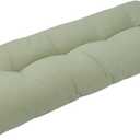 Indoor Outdoor Bench Cushion 45"x18", Non-Slip Patio Furniture Seat Pads, Waterproof Overstuffed Tufted Loveseat Cushion with Round Corner for Window, Swing, Garden, Porch-Light Green