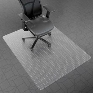 Office Desk Chair Mat for Low Pile Carpeted Floors, 53" x 45" Clear Floor Protector Mat Under Desk, Large Anti Slip Plastic Chair Mat, Easy Glide, Rectangular
