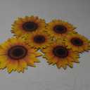 Thyle 6 Pcs Sunflower Wall Decor Wood Sunflower Wall Art Farmhouse Flower Decorations Indoor Summer Wooden Hanging Sign for Home Kitchen Porch Decor