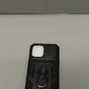 Compatible with iPhone 12 Pro Max Case with 2 Tempered Glass Screen Protectors, Built-in Kickstand Ring with Camera Cover Shockproof Military Grade Drop Heavy Duty Protection Phone Bumper Blue