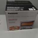 Panasonic FlashXpress Toaster Oven Countertop, 4-Slice Small Toaster Oven Compact Size with Double Infrared Heating, 6 Auto Cook Options and Precise Temperature Control, 1300W - NB-G110P (Silver), 12"d X 13"w X 10.25"h