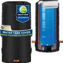 Water Pressure Tank Insulated Cover, 28Dia x 64H in, Black