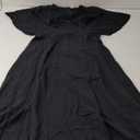 Floerns Women's V Neck Half Sleeve Ruched Cocktail Evening A Line Long Dress Black XL