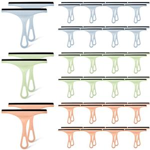 Didaey 48 Pcs Squeegee for Shower Glass Door, 8.7 Inch Silicone Shower Squeegee Small Glass Wiper Window Scrubber Household Cleaning Wiper Tool with Hanging Hole for Car Windshield, Pink, Blue, Green