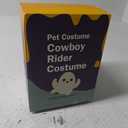 DELIFUR Dog Halloween Costume Funny Dog Cowboy Riding Costume Pet Costume Cat Suit Cowboy Rider Style for Small Medium Large Dogs (Cowboy, Large)