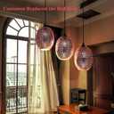Modern 3D Fireworks Pendant Light Colorful Pendant Lights Colorful Glass Fireworks Art Pendant Light Unique Fixture for Kitchen Island Restaurant Living Room Bedroom (Dia8.6 x H12.6, Bulb Incl.)