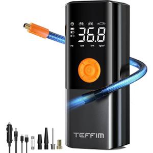 Tire Inflator Portable Air Compressor, 150PSI20000mAh Battery Air Pump for Car Tires, 6X Inflate Portable Tire Inflator for Car Motorcycle Balls Bike Pump,12DC Tire Pump with LED Light, Auto shut-off