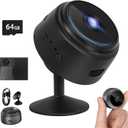 Guardhouse Camera, Guard House Security Camera, 1080p HD Magnetic Mini Wireless WiFi Cameras, with Wide-Angle Lens  Smart Alarm for Home, Door, Garage (1Set, with 64GB)