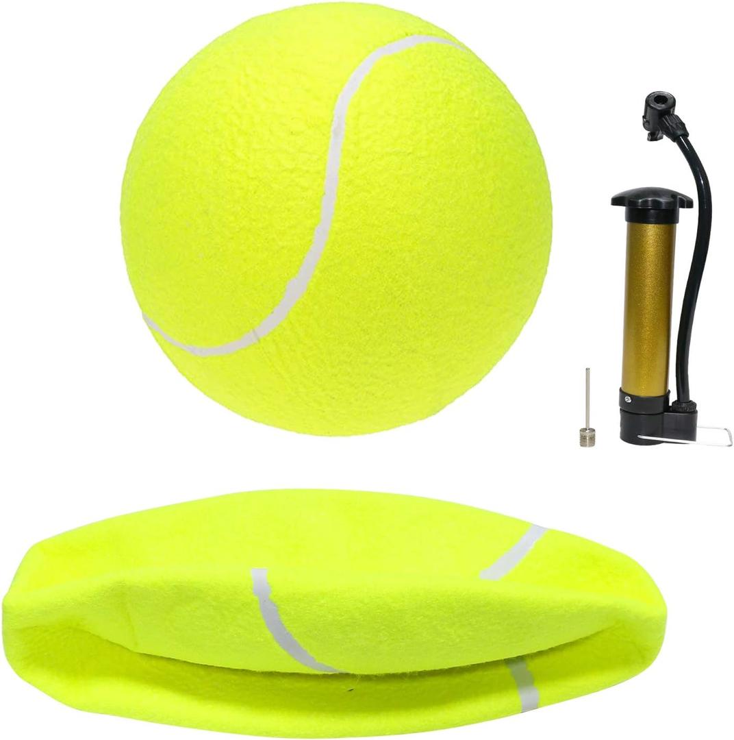 URBEST Oversize Giant Tennis Balls, Inflatable Tennis Balls for Signature, Children Adult Pets Dogs Cats Fun (Shipped Deflated)