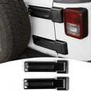 JeCar Tailgate Hinge Cover Trim Accessories for 2007-2018 Jeep Wrangler JK & Unlimited (Black)
