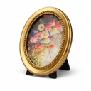 Small Oval Antique Photo Frame Vintage Picture Frame European Style Farmhouse Resin for Wall Gallery Tabletop Photo Display Retro Home Decor 10.50X8.0X1.10cm