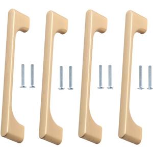 Alloy Cabinet Pulls 4-Pack Zinc Alloy Handles Cabinet Handles Cabinet Door Wardrobe Drawer Handles Hardware Accessories 128Mm Gold