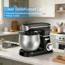Electric Stand Mixer, Kitchen Mixer 6.5-Quart Tilt-Head, 6 Speeds with Dough Hook, Whisk, Beater, and Splash Guard, Stainless Steel Bowl for BakingPerfect for Baking Bread, Cookies, Cakes