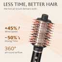 slopehill Upgraded 2026 Hair Blow Dryer Brush, Ultra-Fast Drying All in One Ionic Oval Hot Air Brush Adds Shine, Volume, Fullness & Smooth for Long Hair, Frizz-Free Shiny Hair, 8 Mode 60 &75mm Brush