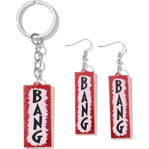 Western Keychain Earrings Western Cowboy Keychain Earrings for Fans Party Dress Outfit Merch Jewelry Gifts
