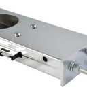 Stainless Steel Mud Flap Hanger Rear Bar with Light Cutouts 2.5" Bolt Spacing,Spring Loaded. with Reflective Plate